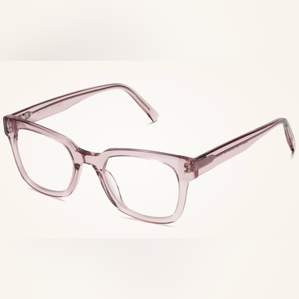 WARBY PARKER DREW Translucent Rose Water Reading Glasses +1.75